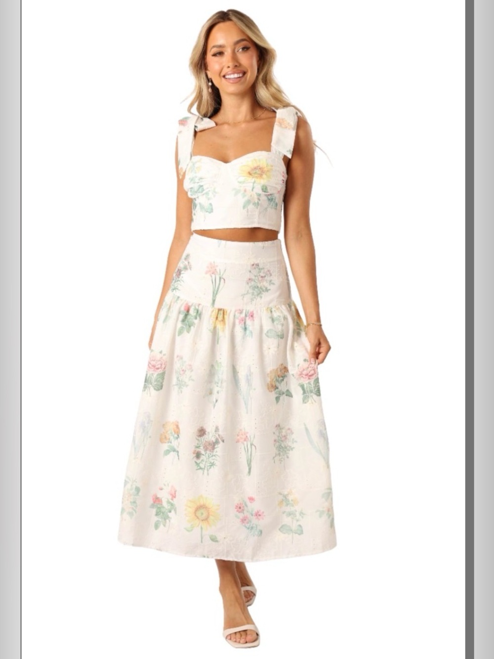 Petal & Pup Kara two piece set white floral